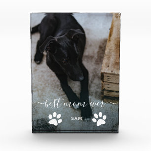 Best Mom Ever Custom Dog Photo Block