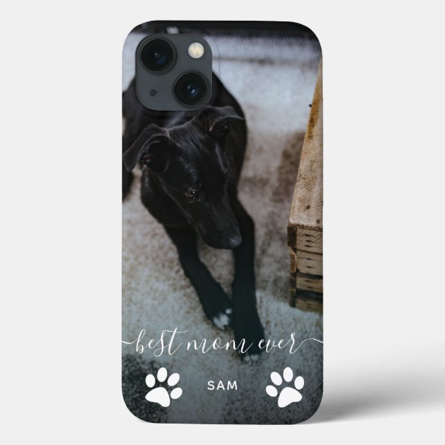 Best Mom Ever Custom Dog Photo Case-Mate iPhone Case (Back)