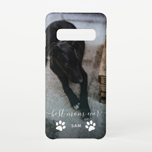 Best Mom Ever Custom Dog Photo Samsung Galaxy Case (Back)
