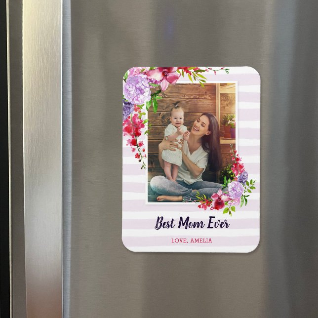 Best Mom Ever Custom Mother's Day Photo Magnet (Creator Uploaded)