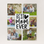 Best Mom Ever Custom Multi Photo Keepsake Jigsaw Puzzle<br><div class="desc">A lovely keepsake gift for your Mom,  with 6 photo's you can personalize with your photo's and the saying 'Best Mom Ever' in the center.</div>