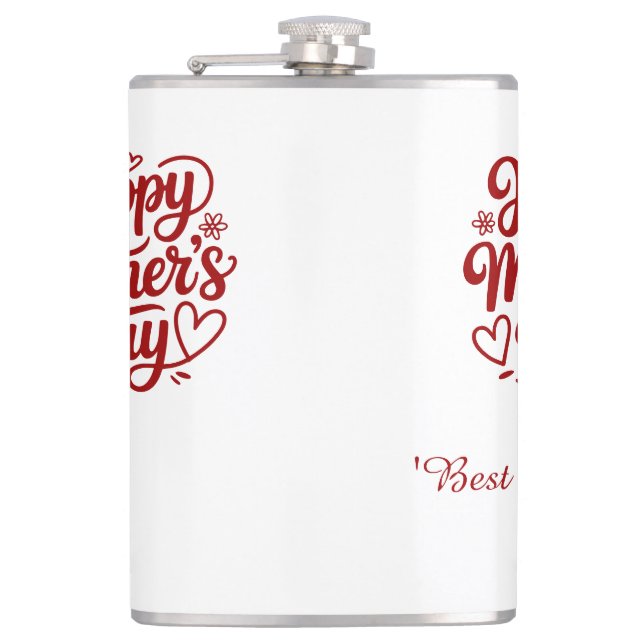 Best Mom Ever Custom Name Mug Flask (Front)
