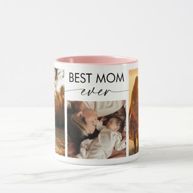 Best Mom Ever Custom Photo Coffee Mug (Center)