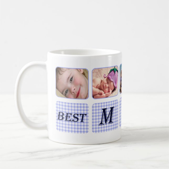 Best Mom Ever Custom Photo Collage Coffee Mug (Left)