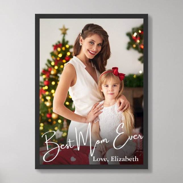 Best Mom Ever Custom Photo Framed Art (Framed Front)