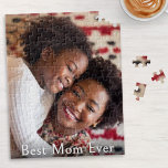 Best Mom Ever Custom Photo Keepsake Jigsaw Puzzle<br><div class="desc">Celebrate and surprise your mom with this Best Mom Ever custom jigsaw puzzle. Personalized with a photo of your choice, this unique gift is perfect for Mother's Day or any special occasion. The puzzle features the heartfelt message 'Best Mom Ever' overlaid on a cherished family photo, making it a thoughtful...</div>