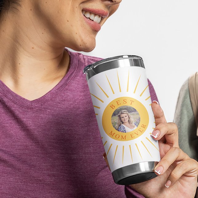 Best mom ever custom photo love you Mother's Day Insulated Tumbler (Creator Uploaded)