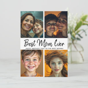 Best Mom Ever   Custom Photo Mother’s Day  Card
