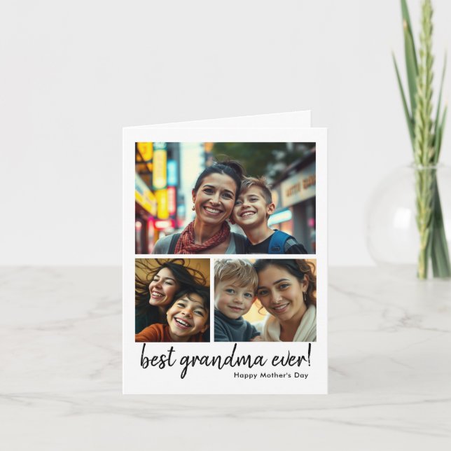Best Mom Ever | Custom Photo Mother’s Day Thank You Card (Front)