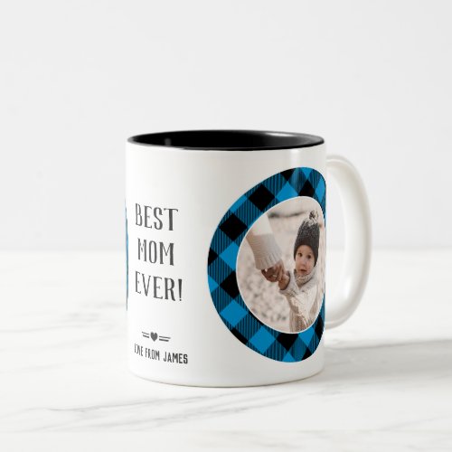 Best Mom Ever Custom Photo Name  Two_Tone Coffee Mug