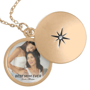 Best Mom Ever Custom Photo Necklace for Mom