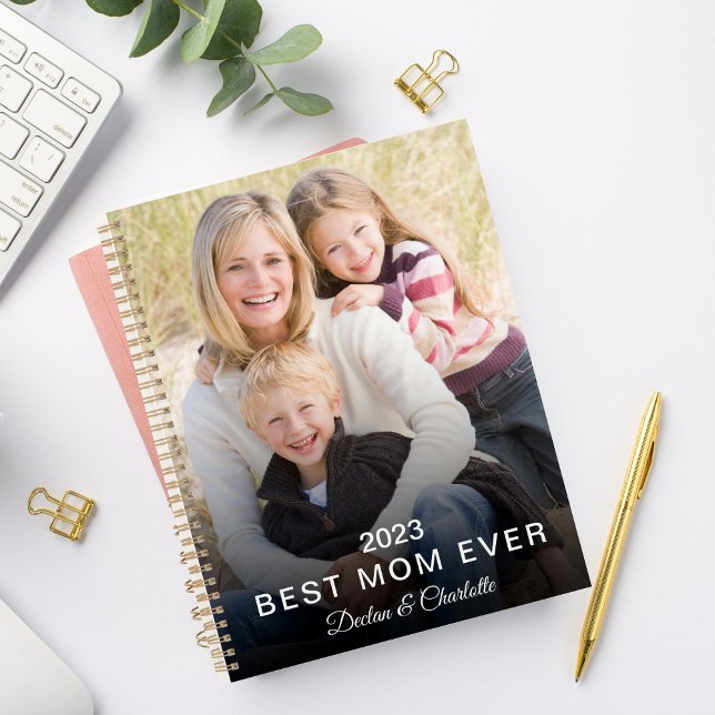Best Mom Ever Custom Photo Personalized Name Planner (Creator Uploaded)