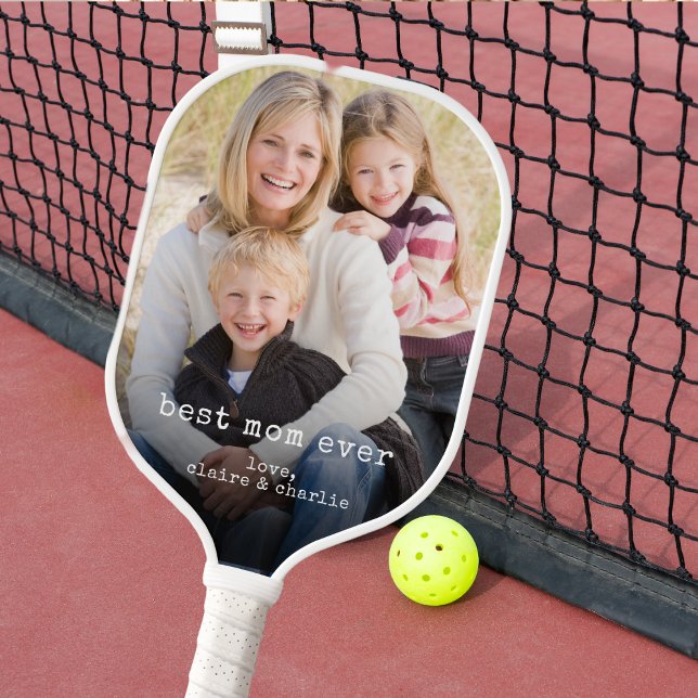 Best Mom Ever Custom Photo Pickleball Paddle (Creator Uploaded)