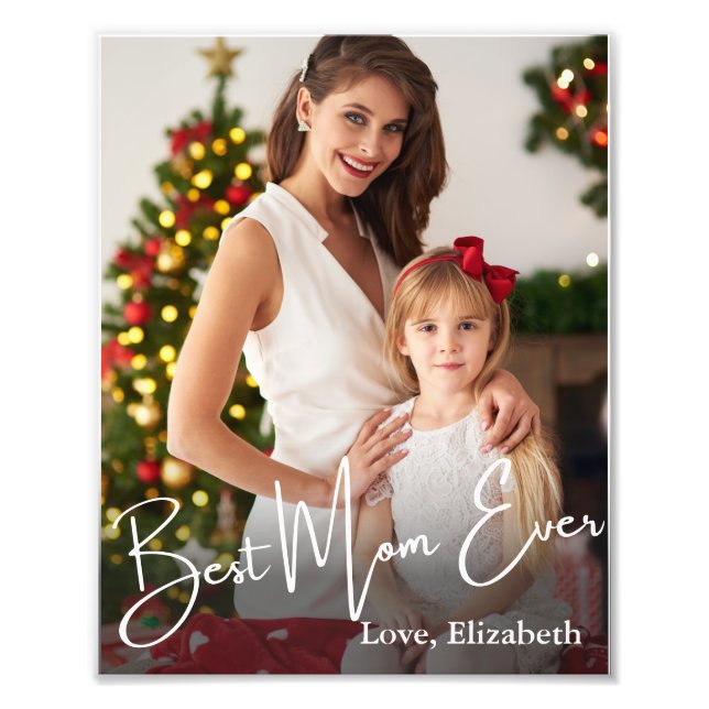 Best Mom Ever Custom Photo Print (Front)