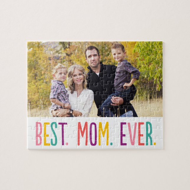 Best Mom Ever Custom Photo Puzzle (Horizontal)