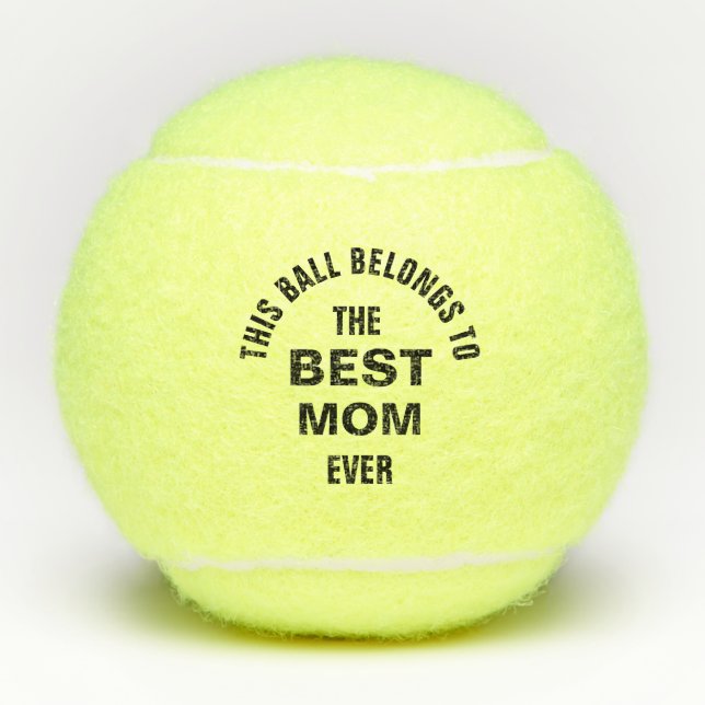 Best Mom Ever Custom Tennis Balls (Front)