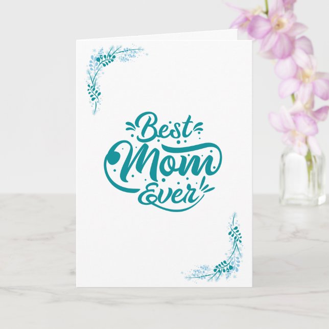 Best Mom Ever Custom- With Love & Names Card (Orchid)