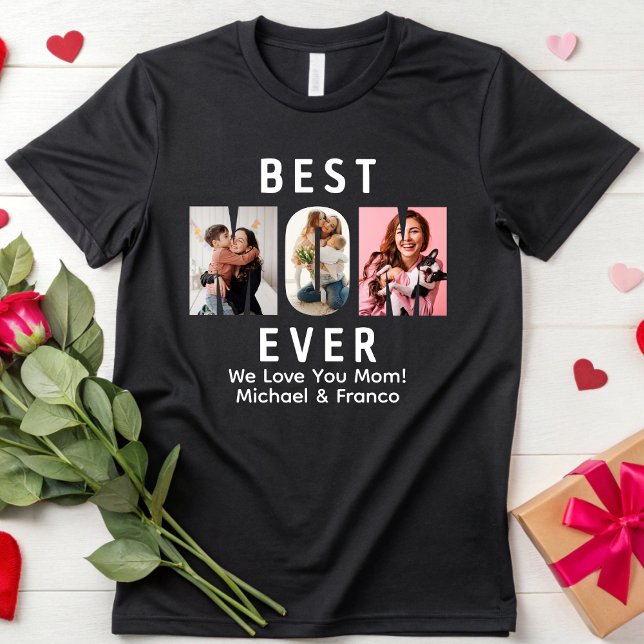 Best Mom Ever Customized Mama Photo Mother's Day T-Shirt (Creator Uploaded)
