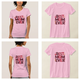 Best Mom Ever Cute Hearts Mother  T-Shirt