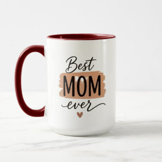 Best Mom Ever Cute Minimalist Typography Mug