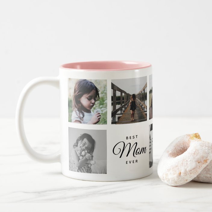 Best Mom Ever Cute Trendy Instagram Photo Collage Two Tone Coffee Mug Zazzle Com