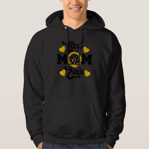 Best Mom Ever Dachshund Dog  Mothers Day Sunflowe Hoodie