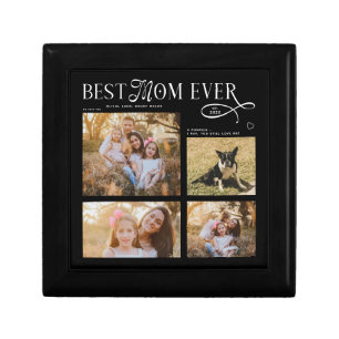 Best Mom Ever Dog Family Photos Heart Mothers Day Gift Box