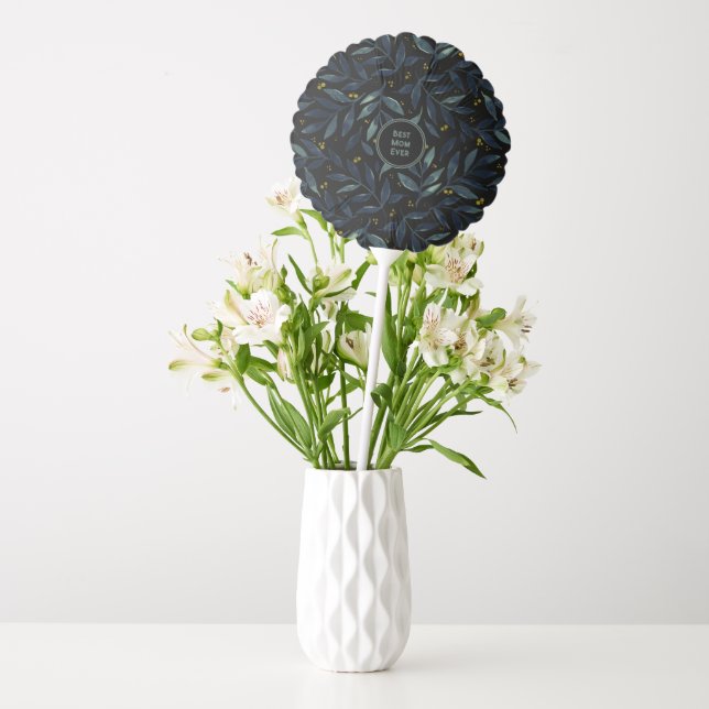 Best mom ever elegant floral branches balloon (Vase)