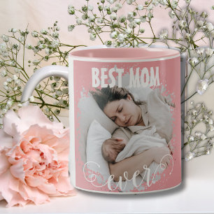Best Mom Ever est 20xx Photo  Two-Tone Coffee Mug