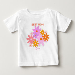 Best Mom Ever Floral Baby Tee
