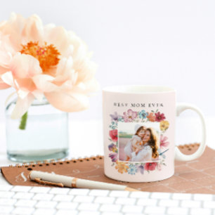 Best Mom Ever Floral Mug