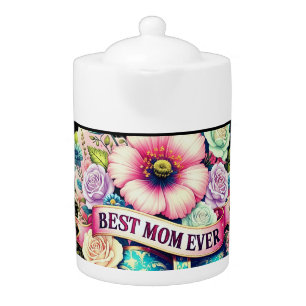 Best Mom Ever Floral Mug – Vintage Roses Teapot