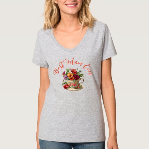 Best Mom Ever Floral T_shirt