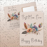 Best Mom Ever flowers birthday Card<br><div class="desc">Celebrate the amazing mom in your life with our "Best Mom Ever" birthday card from Zazzle! Adorned with beautiful, vibrant flowers, this card is perfect for showing your love and appreciation. Plus, there's plenty of space to add your own heartfelt message, making it truly special. Let your mom know just...</div>