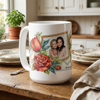 Best Mom Ever Flowers & Photo Mother’s Day  Coffee Mug