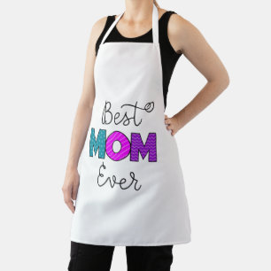 Best Mom Ever Fun Typography Apron
