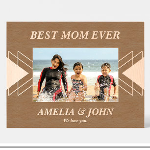 Best mom ever Geometric Custom Wood Picture Frames