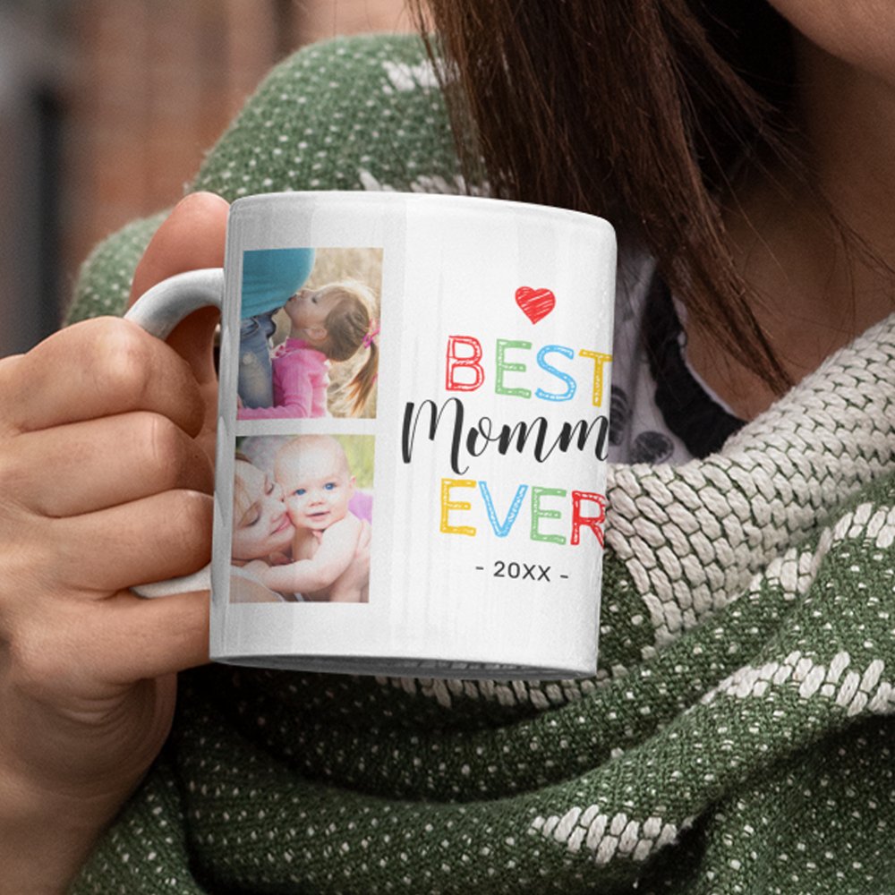 Discover Best Mom Ever Custom Gift Photo Coffee Mug