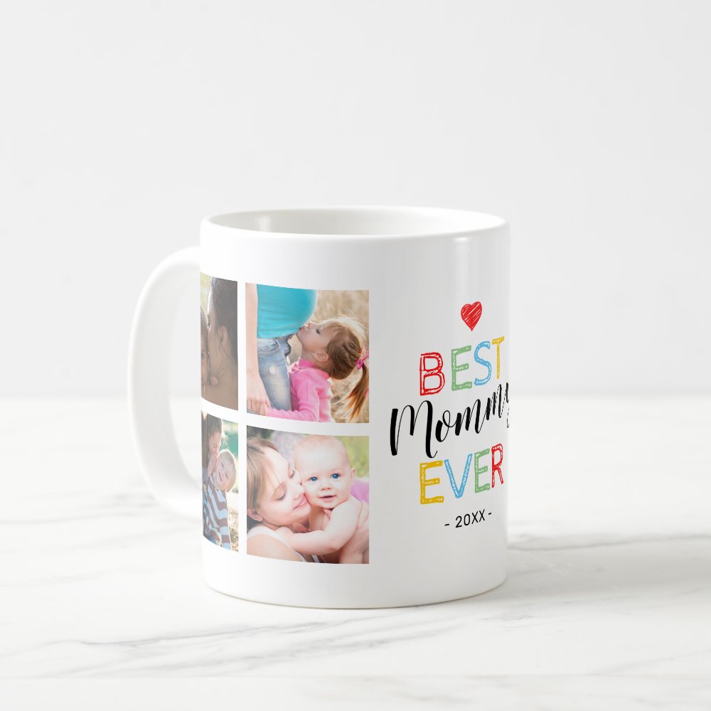 Best Mom Ever Custom Gift Photo Coffee Mug