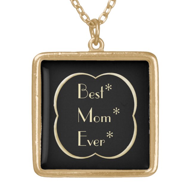 Best Mom Ever Gold Plated Necklace (Front)