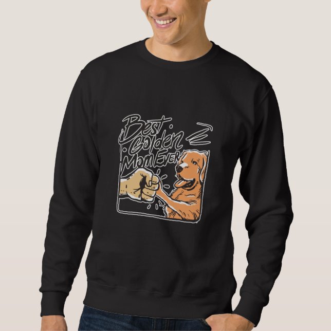 Best Mom Ever Golden Retriever Dog Love Sweatshirt (Front)