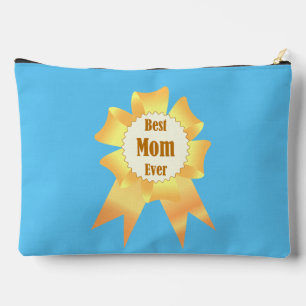 Best mom ever Golden winner award ribbon Accessory Pouch
