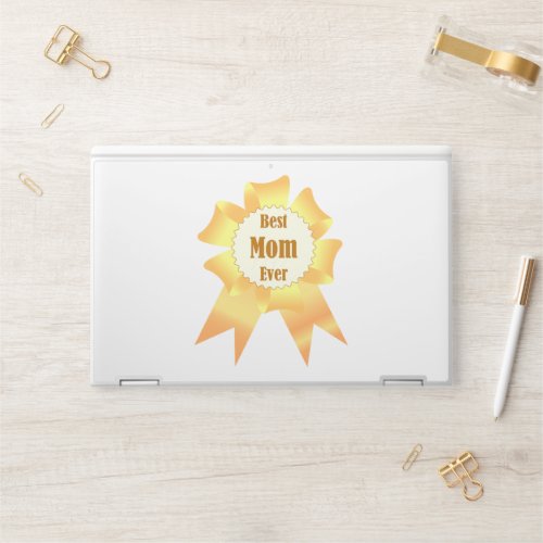 Best mom ever Golden winner award ribbon HP Laptop Skin