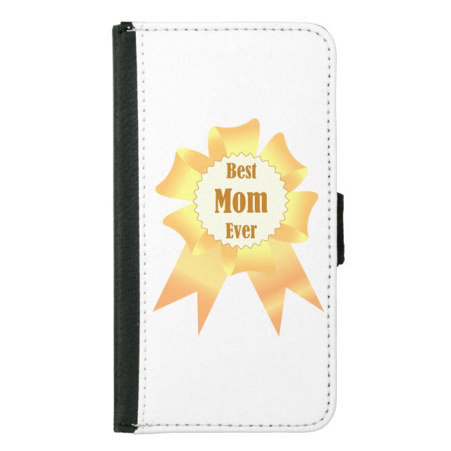 Best mom ever Golden winner award ribbon Samsung Galaxy Wallet Case (Front)