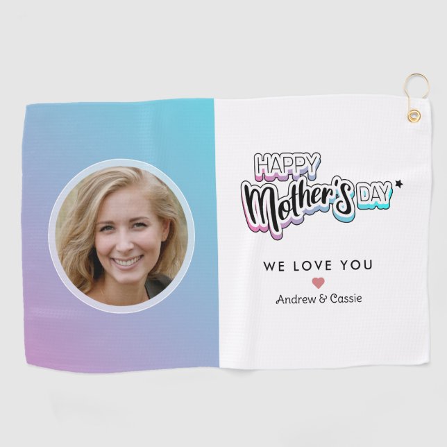 Best mom ever golf towel (Horizontal)