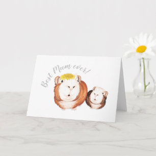 Best Mom Ever! Guinea Pig Mother's Day Card