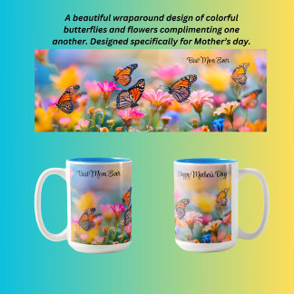 Best Mom Ever, Happy Mother's Day  Two-Tone Coffee Mug