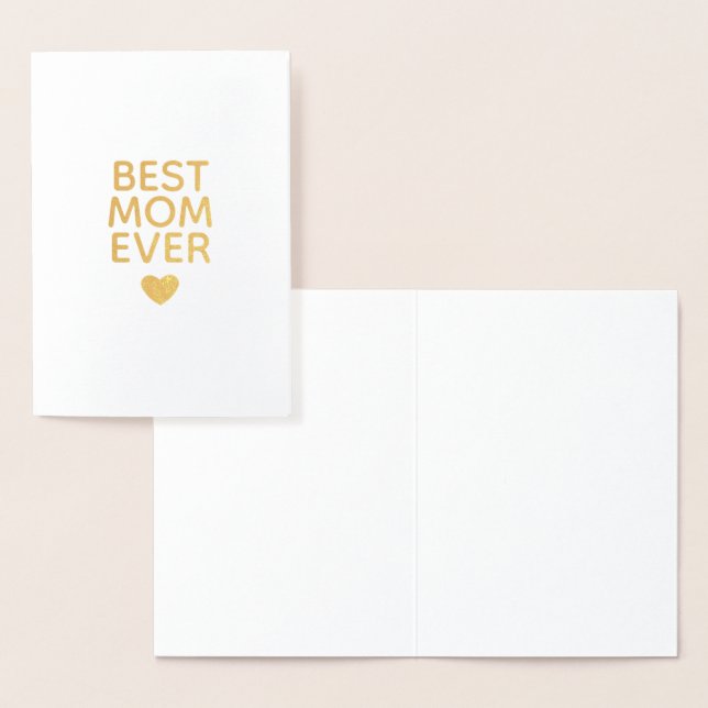 Best Mom Ever Heart Foil Card (Display)