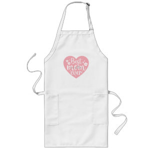 Best Mom Ever - Heart Long Apron