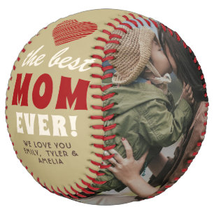 Best Mom Ever Heart Mother`s Day 2 Photo  Softball